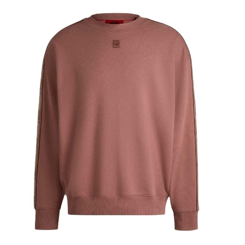 Hugo Mens Red Label Cotton Branded Tape Sweatshirt / Pink